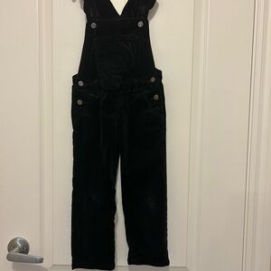 Black suede Overalls for Girl